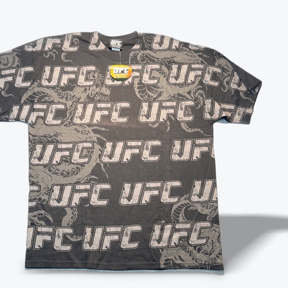 UFC Ultimate Fighting Championship All Over‎ Print T-Shirt Dragon NWT Black XL